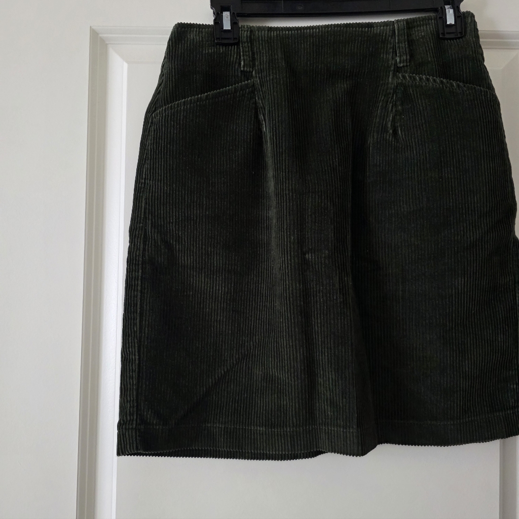 Vintage Eddie Bauer Corduroy Skirt Pencil Womens 8 Petite 90s Granola Academia